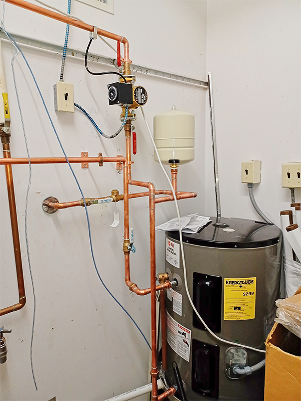 Hot water generator install