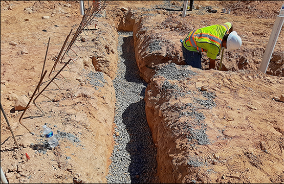 Preparing underground piping